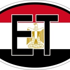 r7066 Oval flag Egypte