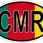 r7043 Oval flag Cameroun