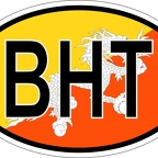 r7029 Oval flag Bhoutan