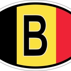 r7025 Oval flag Belgique