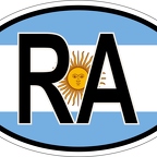 r7014 Oval flag Argentine