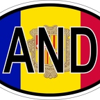 r7007 Oval flag Andorre