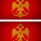 r9621 2x drapeau vintage empire byzantin