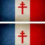 r9626 2x drapeau vintage france libre