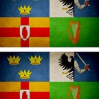 R9629 2x drapeau vintage irish province