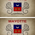 R9633 2x drapeau vintage mayotte