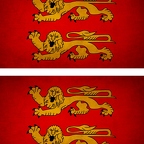 R9633 2x drapeau vintage normandie