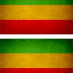 R9633 2x drapeau vintage rasta