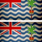R9638 2x drapeau vintage brit ocean indien