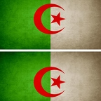 r9109 2x drapeau vintage Algerie