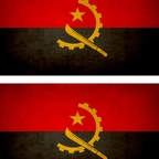 r9113 2x drapeau vintage Angola