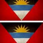 r9116 2x drapeau vintage AntiguaBBDA