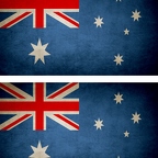 r9122 2x drapeau vintage Australie