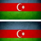 r9124 2x drapeau vintage Azerbaïdjan