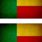 r9131 2x drapeau vintage Benin
