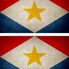 r9137 2x drapeau vintage Saba