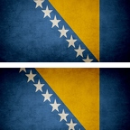 r9138 2x drapeau vintage Bosnie