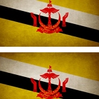 r9141 2x drapeau vintage Brunei