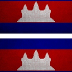 r9147 2x drapeau vintage Cambodge