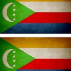 r9156 2x drapeau vintage Comores