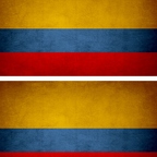 r9155 2x drapeau vintage Colombie
