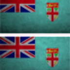 r9179 2x drapeau vintage Fidji