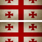 r9184 2x drapeau vintage Georgie