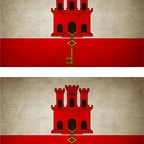 r9187 2x drapeau vintage Gibraltar