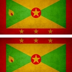 r9189 2x drapeau vintage Grenade