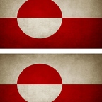 r9190 2x drapeau vintage Groenland