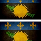 r9191 2x drapeau vintage Guadeloupe
