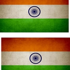 r9208 2x drapeau vintage Inde