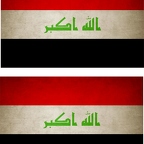 r9211 2x drapeau vintage Iraq