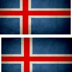 r9213 2x drapeau vintage Islande