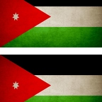 r9219 2x drapeau vintage Jordanie