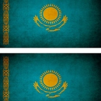 r9220 2x drapeau vintage Kazakhstan