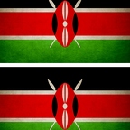 r9221 2x drapeau vintage Kenya