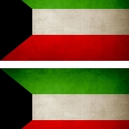 r9224 2x drapeau vintage Koweit