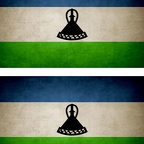 r9226 2x drapeau vintage Lesotho