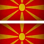 r9235 2x drapeau vintage Macedoine