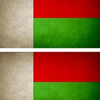 r9236 2x drapeau vintage Madagascar