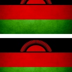 r9238 2x drapeau vintage Malawi