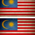 r9237 2x drapeau vintage Malaisie