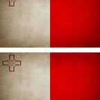 r9241 2x drapeau vintage Malte