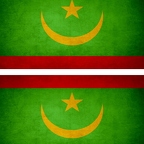 r9247 2x drapeau vintage Mauritanie