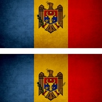 r9251 2x drapeau vintage Moldova