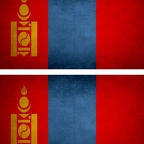 r9253 2x drapeau vintage Mongolie