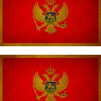 r9254 2x drapeau vintage Montenegro