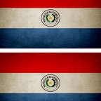 r9276 2x drapeau vintage Paraguay