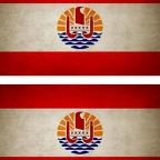 r9282 2x drapeau vintage Polynesie